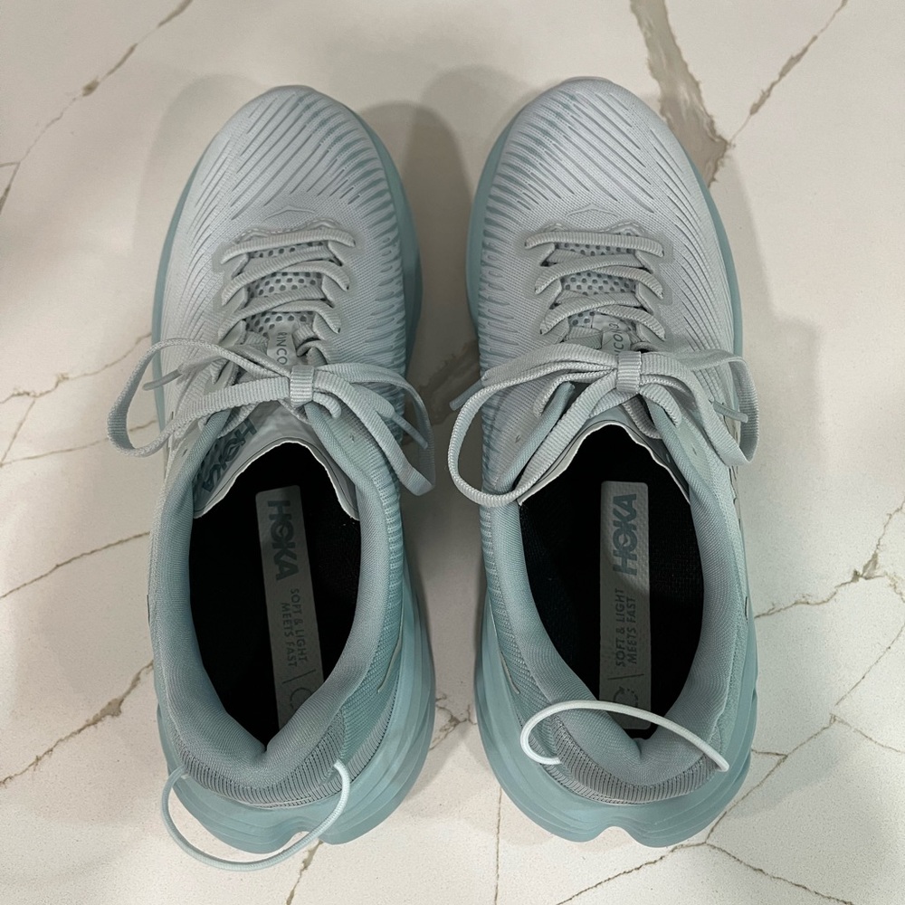 Hoka Rincon 3 Running Shoes. Women’s Size 7.5 Color Ice Flow/ Cloud Blue - Picture 7 of 9